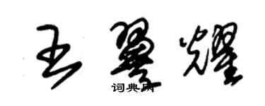 朱锡荣王翼耀草书个性签名怎么写