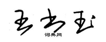 朱锡荣王书玉草书个性签名怎么写