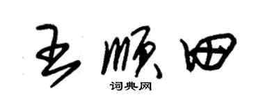 朱锡荣王顺田草书个性签名怎么写