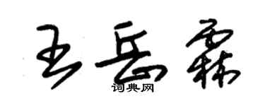 朱锡荣王岳霖草书个性签名怎么写
