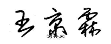 朱锡荣王京霖草书个性签名怎么写