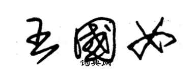 朱锡荣王国女草书个性签名怎么写