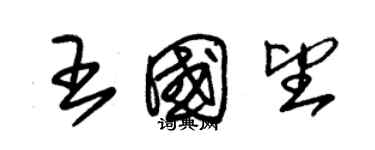 朱锡荣王国望草书个性签名怎么写