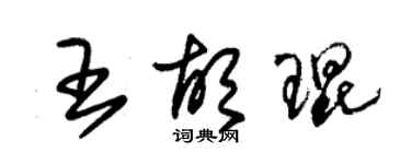 朱锡荣王胡琨草书个性签名怎么写