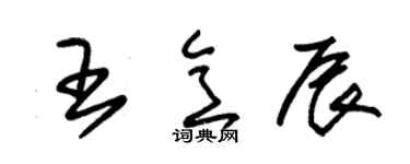 朱锡荣王意辰草书个性签名怎么写