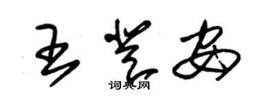 朱锡荣王登安草书个性签名怎么写
