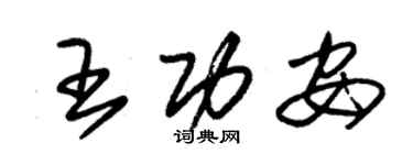 朱锡荣王功安草书个性签名怎么写