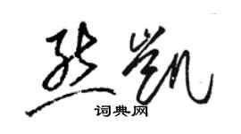 骆恒光熊凯草书个性签名怎么写
