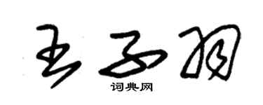 朱锡荣王子羽草书个性签名怎么写