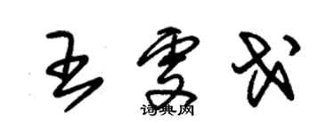 朱锡荣王雯戈草书个性签名怎么写