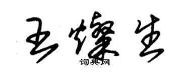 朱锡荣王灿生草书个性签名怎么写