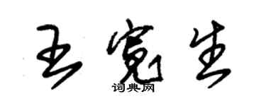 朱锡荣王宽生草书个性签名怎么写
