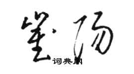 骆恒光崔阳草书个性签名怎么写