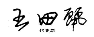 朱锡荣王田丽草书个性签名怎么写