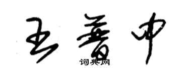 朱锡荣王普中草书个性签名怎么写