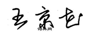 朱锡荣王京花草书个性签名怎么写