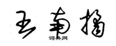 朱锡荣王南桔草书个性签名怎么写