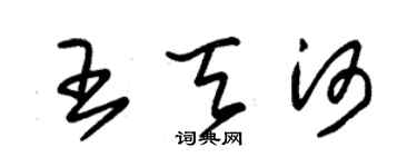 朱锡荣王天河草书个性签名怎么写