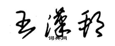 朱锡荣王汉邦草书个性签名怎么写