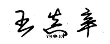 朱锡荣王真辛草书个性签名怎么写