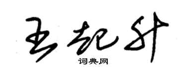 朱锡荣王起升草书个性签名怎么写
