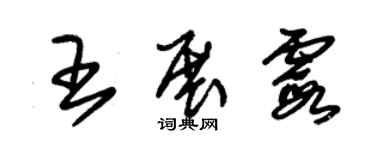 朱锡荣王展霞草书个性签名怎么写