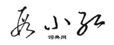 骆恒光段小红草书个性签名怎么写