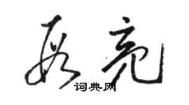 骆恒光段亮草书个性签名怎么写