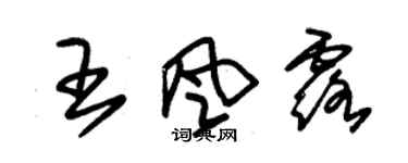 朱锡荣王风露草书个性签名怎么写