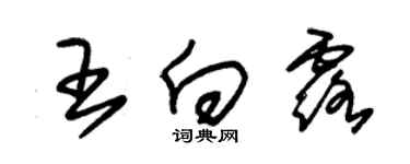朱锡荣王向露草书个性签名怎么写