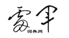 骆恒光雷军草书个性签名怎么写