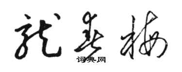 骆恒光龙春梅草书个性签名怎么写