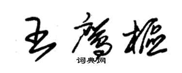朱锡荣王鹰枢草书个性签名怎么写