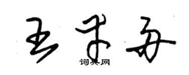 朱锡荣王幸舟草书个性签名怎么写