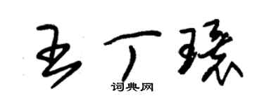 朱锡荣王丁环草书个性签名怎么写