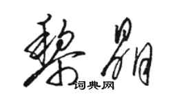 骆恒光黎晶草书个性签名怎么写