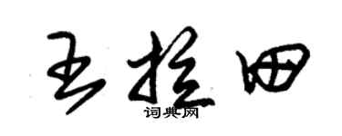 朱锡荣王拉田草书个性签名怎么写