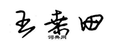 朱锡荣王桑田草书个性签名怎么写