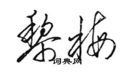骆恒光黎梅草书个性签名怎么写