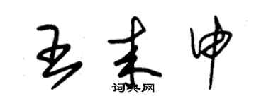 朱锡荣王来申草书个性签名怎么写