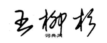 朱锡荣王柳杉草书个性签名怎么写