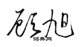 骆恒光顾旭草书个性签名怎么写