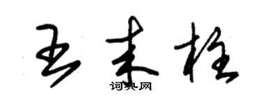 朱锡荣王来柱草书个性签名怎么写