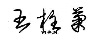 朱锡荣王柱菊草书个性签名怎么写