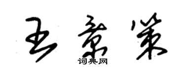 朱锡荣王景策草书个性签名怎么写
