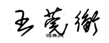 朱锡荣王莞衡草书个性签名怎么写