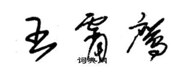 朱锡荣王霄鹰草书个性签名怎么写