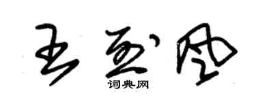 朱锡荣王烈风草书个性签名怎么写