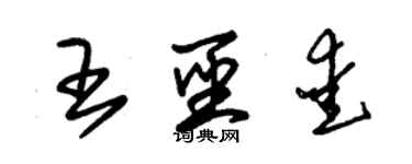 朱锡荣王圣爱草书个性签名怎么写