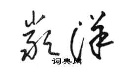 骆恒光严洋草书个性签名怎么写
